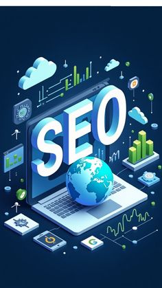 A magnifying glass hovering over a website's title tag and meta description on a large laptop screen, clearly emphasizing the strategic placement of a primary keyword at the beginning of the title.